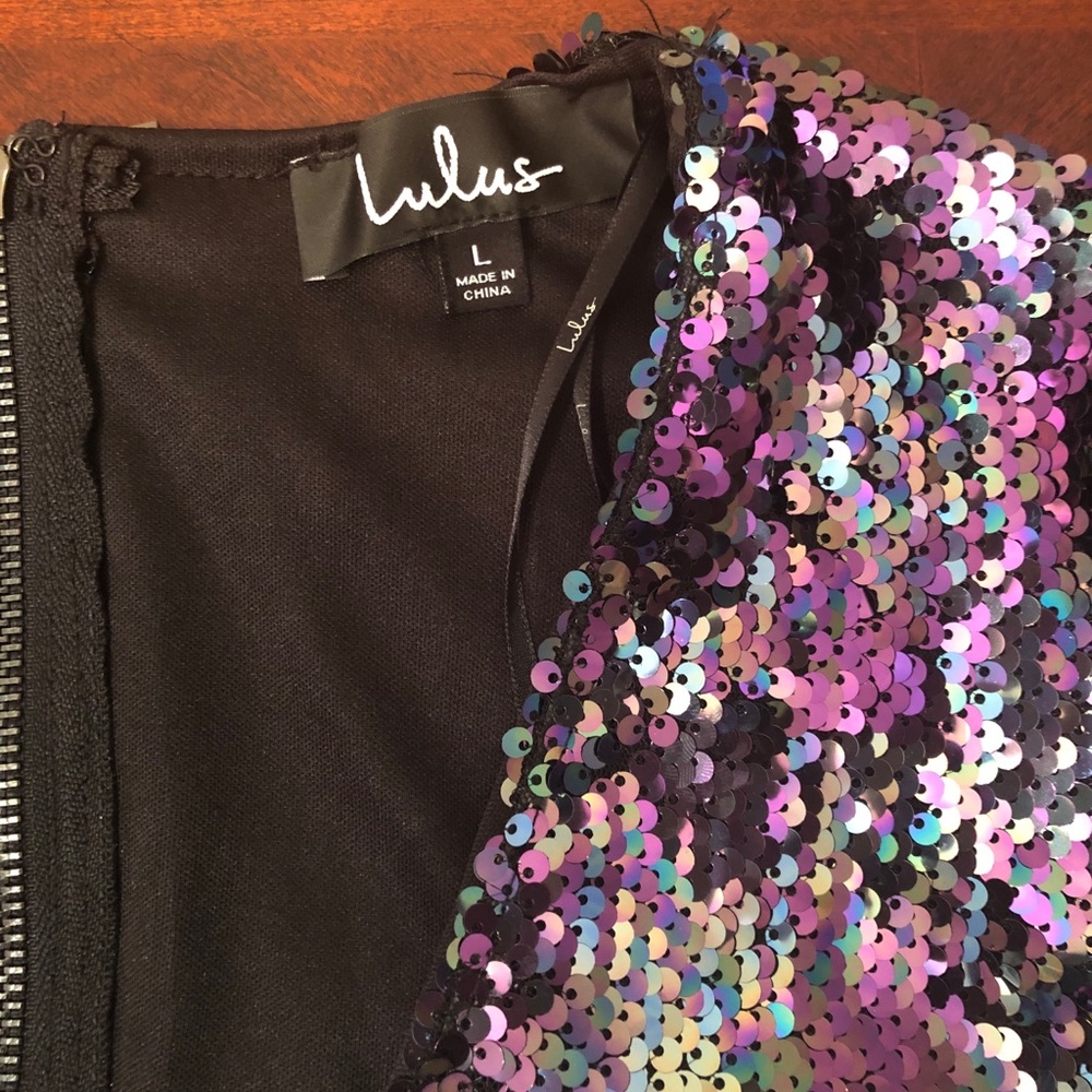 Lulus Lookin’ Slick Multi Sequin Bodycon Dress - Picture 4 of 5